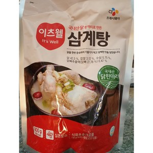 CJ이츠웰 국내산 닭 한마리로 만든 즉석 삼계탕 800G, 5개