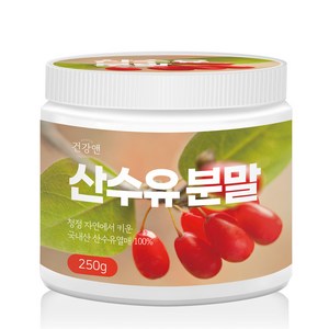 건강앤 국내산 구례 산수유 분말 100% 250g 계량스푼 증정, 2개