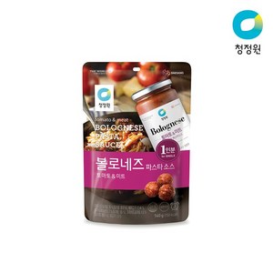 청정원 싱글 파우치 볼로네즈 토마토 파스타 소스, 1개, 140g