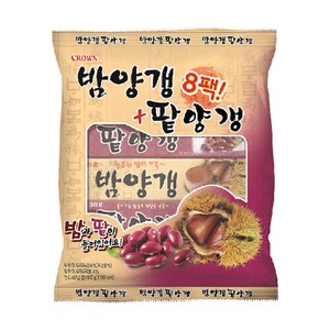 크라운 밤양갱 4p + 팥양갱 4p, 400g, 1세트