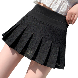 여성용 레이스 플리츠스커트 여름 미니스커트 패션A라인스커트 Women's pleated skirt 4Q569