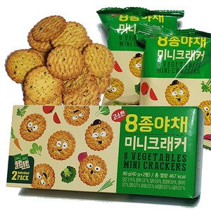 8종 야채 미니 크래커 80g, 8개