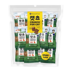 네츄럴코어 캣쵸 대용량 고양이간식, 치킨, 240g, 1팩