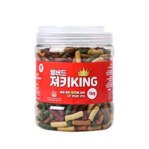 벨버드 강아지 가수분해 져키킹 M, 혼합맛(황태/연어/참치/오리/치즈), 1kg, 1개