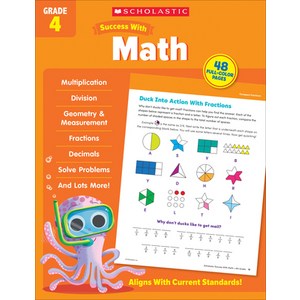 (영문도서) Scholastic Success with Math Gade 4 Papeback, Scholastic Teaching Resouces, English, 9781338798524