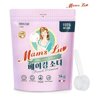 맘스럽 베이킹소다 파우치 5kg 프리미엄 프렌치 식품첨가물 1등급원료사용 프랑스명품, 1개