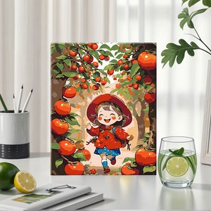 HORMOO 페인팅 DIY명화그리기 DIY캔버스형 diy 그림그리기 40 x 50cm (액자+색칠하기도구), 혼합색상01, 1개