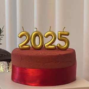 해피뉴이어 새해 숫자초 세트, 숫자2025, 1세트