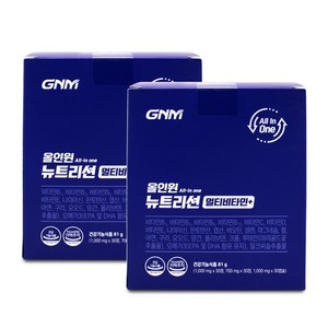 GNM 올인원 뉴트리션 멀티비타민+, 30회분, 2개