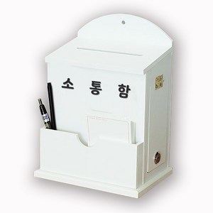 [원진엘앤비]국산 우드 라운드메모꽂이함(화이트)문구선택 30여종, 소통함