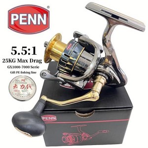 PENN GX1000-7000 낚시 릴 13 + 1 하이 엔드 베어링 25kg 최대 드래그 보너스 PE 낚싯줄 선물, 04 4000의 시리즈