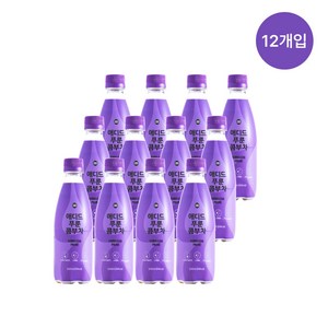 애디드 푸룬 콤부차 주스 스파클링 탄산 쾌변 숙변 장청소 음료 임산부푸룬, 340ml, 12개