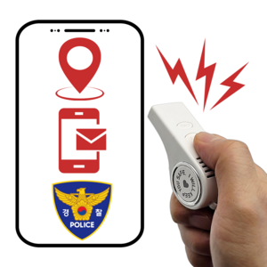 위급 상황 시 버튼 한번이면 가족과 경찰이 바로 파악! 110dB 강력경보음 구조문자 내위치 자동전송 여성호신용품 [팅벨SOS], 화이트, 1개