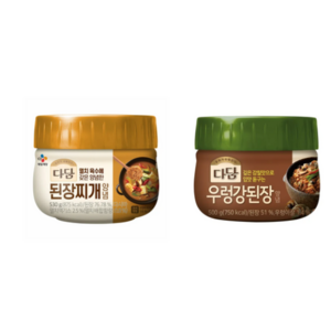 cj제일제당 다담된장찌개전용530gx1개+다담 우렁강된장500gx1개, 1세트, 500g