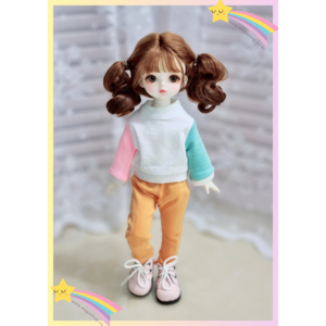 #USD 26cm 옷( 투톤 나그랑 맨투맨 )[마구샵]#구체관절인형#bjd#인형옷#유딩이#도리스돌#포켓돌, 뒷트임 있음(헤드분리X), 1개