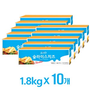 동원 [무료배송]X10개 동원 소와나무 체다슬라이스1.8Kg (100장X10), 1.8kg, 10개