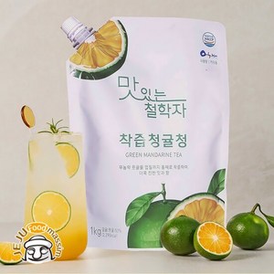 맛있는 철학자 청귤청 1kg x 3팩 (제주 무농약 풋귤 50%), 500ml, 3개