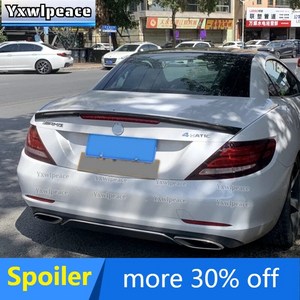 메르세데스 SLK 클래스 R172 스포일러 SLK250 200 350 55 2012 + 리얼 탄소 섬유 리어 트렁크 립 스포일러, 01 FRP Unpainted, 1)FRP Unpainted