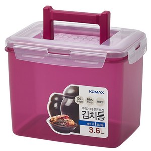 코멕스 뚜껑이 더 튼튼해진 김치통 마젠타, 3.6L, 1개