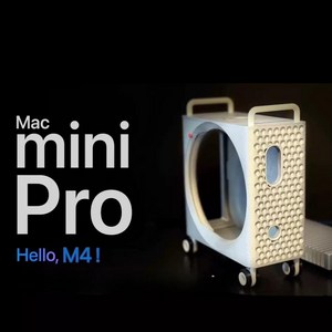 M4 Mac Mini 케이스 Po 스타일의 새 버전 최적화된 맥미니 M4 케이스, 1세트, 블랙 앤핑크