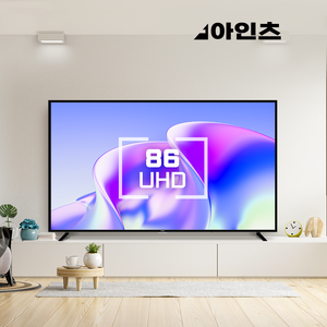 아인츠 218cm 대형TV UHD LG IPS 패널 중소기업 TV 스탠드설치 KEZ8602UH, 기사설치 고정형 벽걸이 브라켓(9060G) 포함