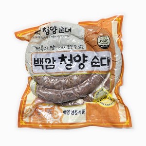 백암전통식품 백암 청양 순대 2kg 맛있게 매콤한순대, 1개