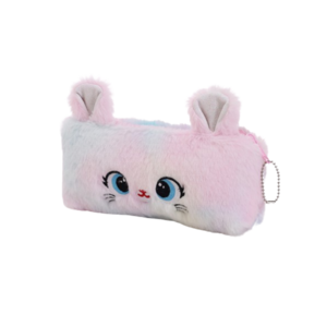 루이나 귀여운 파스텔 그라데이션 봉제 인형 필통, 야옹 B타입