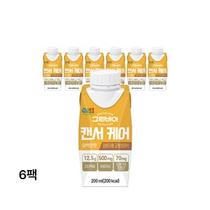 그린비아 캔서케어 담백한맛 균형영양식, 200ml, 6개