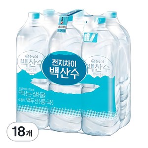 백산수 무라벨 생수, 2L, 18개