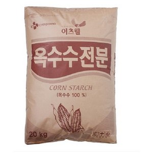 [대용량상품] CJ제일제당 이츠웰 옥수수전분 20kg 업소용 옥수수가루 베이킹재료 분말, 1개