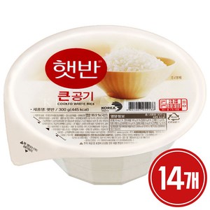 햇반 백미밥, 300g, 14개