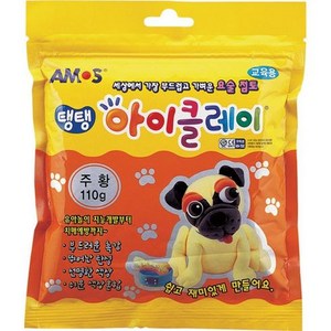 아모스 5000 탱탱아이클레이 파우치 110g, 주황, 1개, 1개