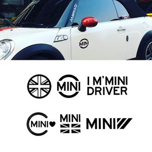 미니쿠퍼 컨트리맨 F55 F56 R55 R56 R60 스티커 모음 MINI 포인트 데칼스티커, 14-화이트, 1개