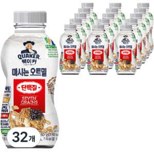 퀘이커 마시는 오트밀 단백질, 80g, 32개