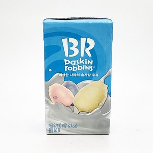 배스킨라빈스 이상한 나라의 솜사탕 우유, 190ml, 48개