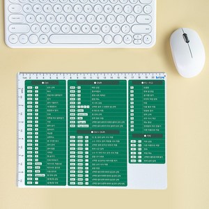 신풍산업 엑셀 단축키 마우스패드 휴대용 미니 노트북 사무용 신입사원 웰컴 취직 취업 선물, 1개, 1개