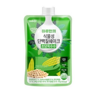 웰업 하루한끼 식물성 단백질 쉐이크 초당옥수수맛, 40g, 1개