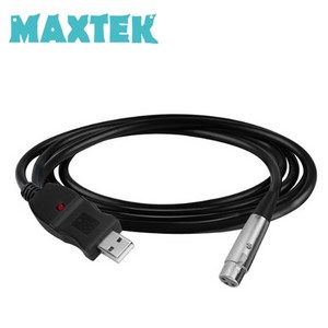 MAXTEK USB 마이크 캐논(XLR) 컨버터 케이블 3m/MT098/PC USB 포트에 연결할수 있는 A/D 변환 컨버터/고음질의 녹음이 가능한 USB 컨버터, 1개