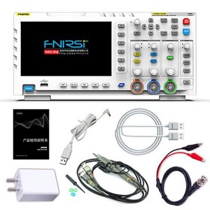 테이블 디지털 오실로스코프 USB FNIRSI 1014D 2 In 1 듀얼 채널 입력 신호 발생기 1GSas 샘플링 속도, 하얀, 1개