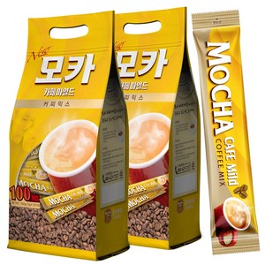 믹스 커피 모카 카페 마일드 100T 2개, 12g, 100개입