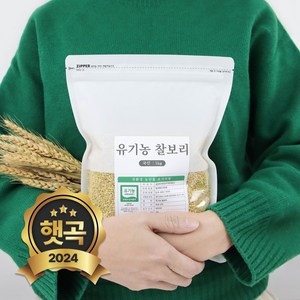 현대농산 유기농 국산 찰보리 2kg (1kgX2봉), 2개