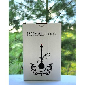 후카차콜 시샤차콜 바베큐차콜 코코넛차콜 ROYAL COCO HOOKAH SHISHA BBQ COCONUT CHARCOAL (1kg 72개 25mm), 1개, 블랙