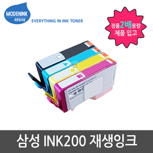 삼성전자 INK-K200 C200 M200 Y200 SCX-1490W SCX-2000FW SCX-1855F SCX-1855FW 비정품잉크, K200 (검정), 1개