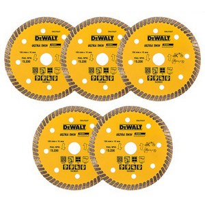 디월트 DeWALT 다이아몬드날 4inch 5개묶음 타일커팅날 그라인더 타일날, 5개, 본품(배터리없음)