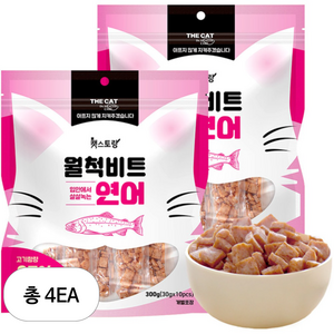 더캣 캣스토랑 월척비트 고양이 간식, 300g, 4개, 연어맛