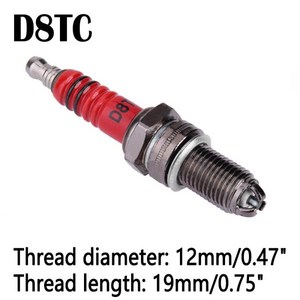 레이싱 점화 플러그 고성능 3 전극 오토바이 혼다 야마하 스레드 직경 10mm D8TC A7TC 1PC, 01 금_01 CHINA