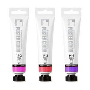 신한 포스터 컬러 물감 낱색 낱개 튜브형 40ml 전문가용, 튜브형 Red Pink / 8