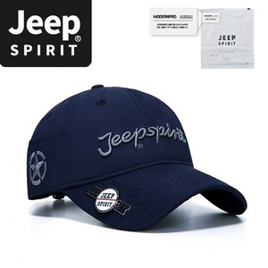 JEEP SPIRIT 스포츠 캐주얼 골프모자 CA0650 + 전용 포장, 네이비, 1개