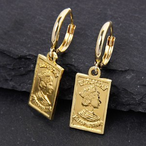 주리에떼 여성용 14K 18K 원터치 링+ gold-plated 펜던트 엘리자베스바 귀걸이