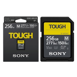 소니정품 SD카드 UHS-II V60 R277/W150 SD카드 방수 방진 TOUGH 128G 256G 512G, 256GB